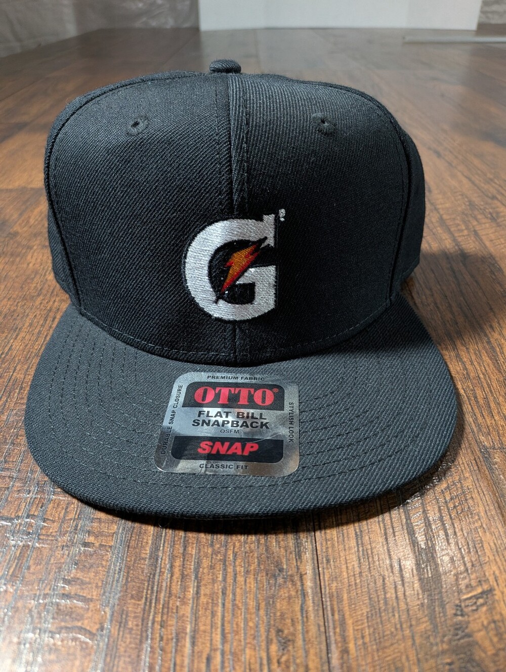 GATORADE G-LOGO Black OTTO CAP SNAPBACK Sports Drink Athletic Gym Baseball Hat